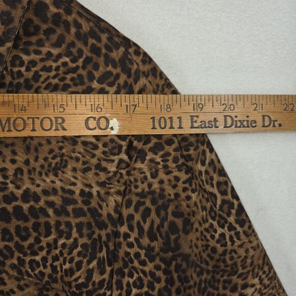 Vintage Notations Jacket 2X Womens Leopard Print Faux Suede Cheetah Animal - Picture 5 of 11